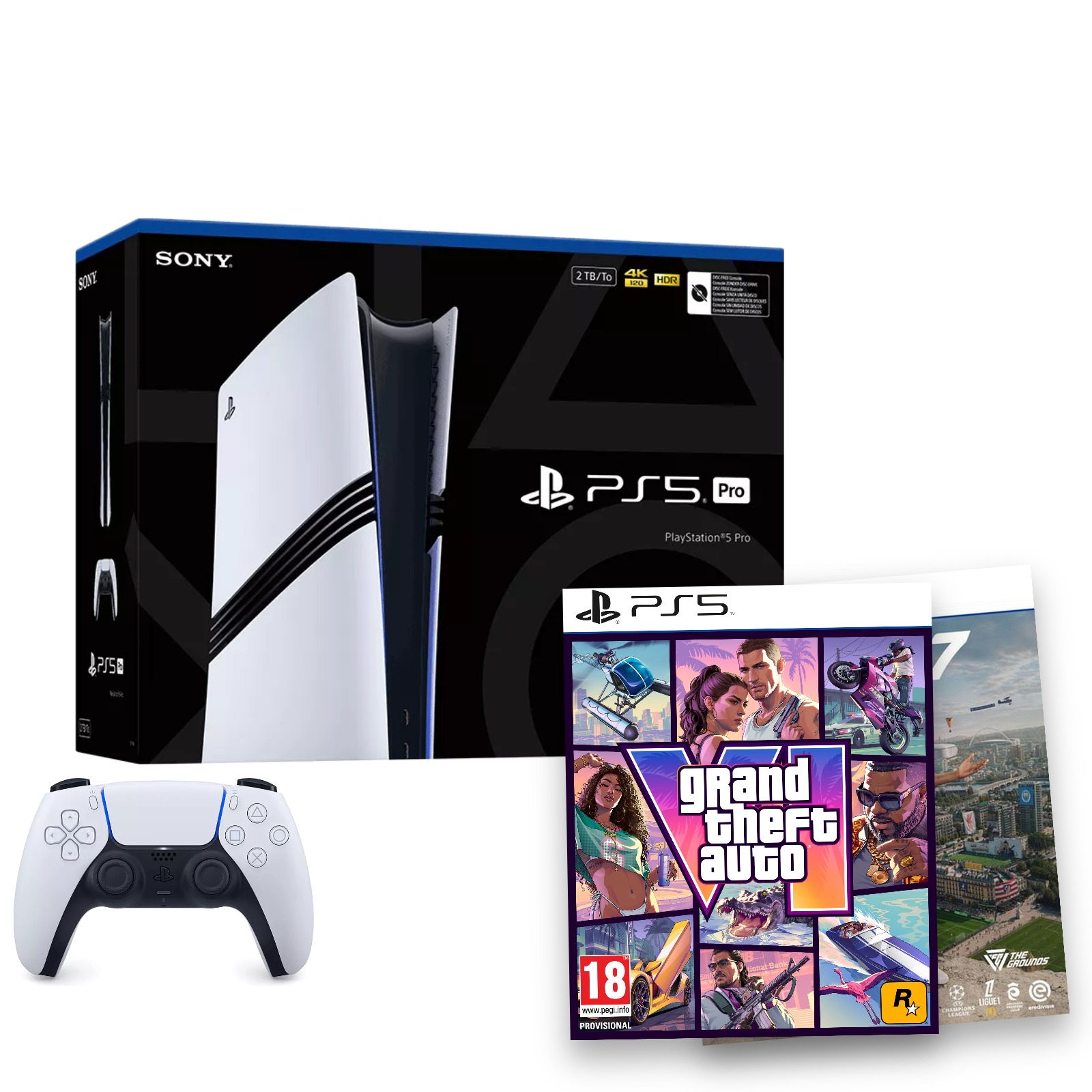 Pack PS5 Pro + GTA 6 + FC 27 + 2e manette